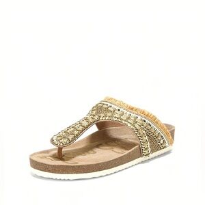 Sam Edelman Olivie Embellished Satin Thong Sandal